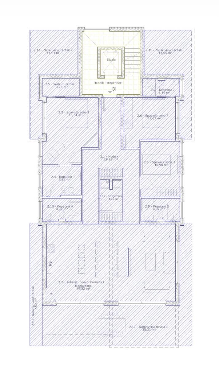 Luksuzan trosoban stan s velikim terasama i liftom – Zadar, Borik (174 m²)